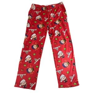 National Lampoon's Christmas Vacation Pajama Pants Red Fleece Men XL Griswold